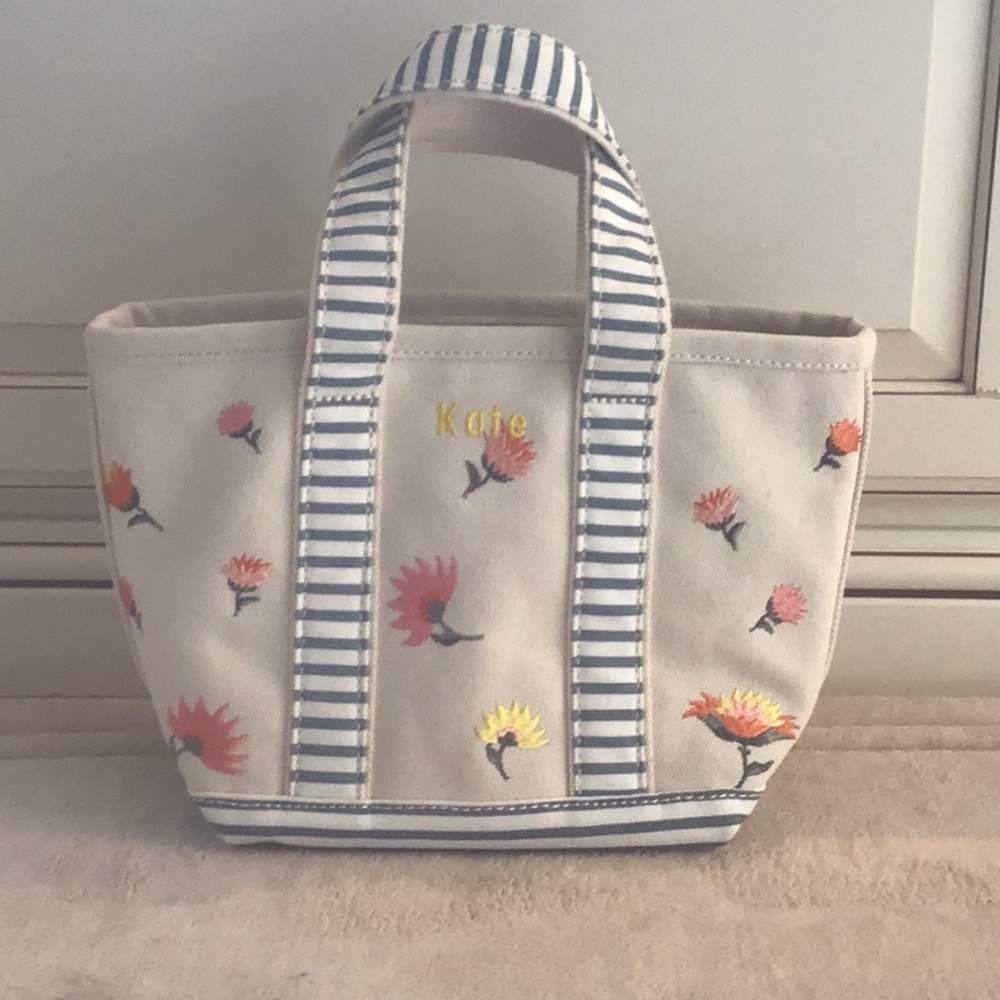 Land’s End Embroidered Canvas Tote Bag